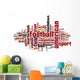 football word cloud Wall Decal