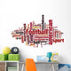 football word cloud Wall Decal