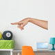 beautiful woman hand pointing a finger in the blank Wall Decal