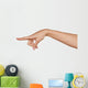 beautiful woman hand pointing a finger in the blank Wall Decal