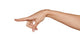 beautiful woman hand pointing a finger in the blank Wall Decal