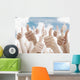 Many people holding their thumbs up Wall Mural