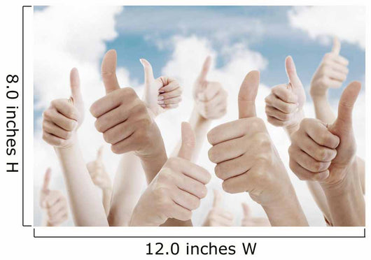 Many people holding their thumbs up Wall Mural