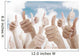Many people holding their thumbs up Wall Mural