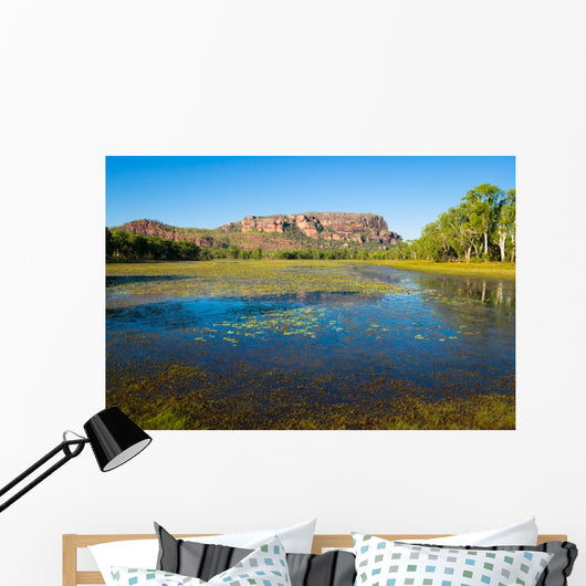 Anbangbang Billabong and Nourlangie Rock, Kakadu, Australia Wall Mural