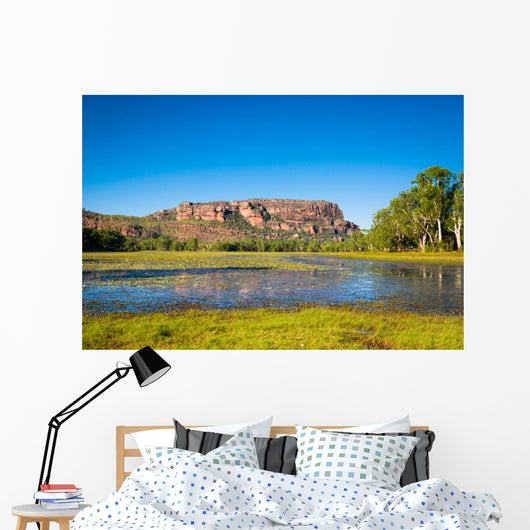 Anbangbang Billabong and Nourlangie Rock, Kakadu, Australia Wall Mural