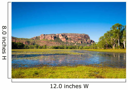 Anbangbang Billabong and Nourlangie Rock, Kakadu, Australia Wall Mural