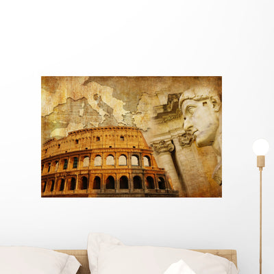 Great Roman Empire Conceptual Wall Mural shown on a wall