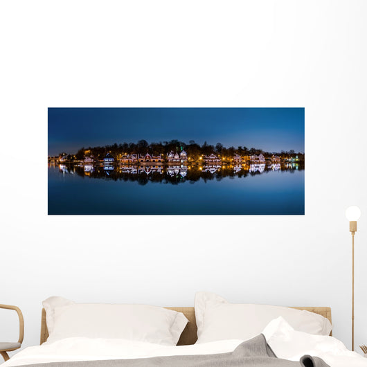 Philadelphia - Boathouse Row panorama by night Wall Mural