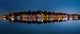 Philadelphia - Boathouse Row panorama by night Wall Mural