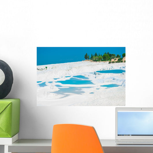Very nice view of Pamukkale. natural landmark of Turkey Wall Mural