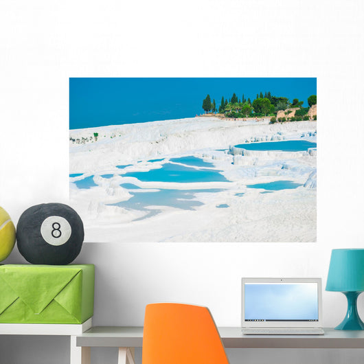 Very nice view of Pamukkale. natural landmark of Turkey Wall Mural