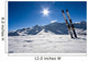 Skis in snow at Mountains Wall Mural