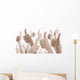 Many people holding their thumbs up Wall Decal