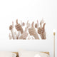 Many people holding their thumbs up Wall Decal