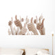 Many people holding their thumbs up Wall Decal