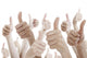 Many people holding their thumbs up Wall Decal