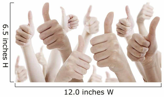 Many people holding their thumbs up Wall Decal