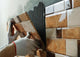 Laying Ceramic Tiles. Wall Mural
