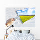 Schnee wegwischen - der Frühling kommt Wall Mural