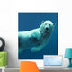 Polar bear underwater Wall Mural