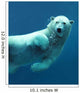 Polar bear underwater Wall Mural