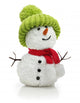 Snowman in green hat and red scarf Wall Decal