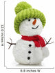 Snowman in green hat and red scarf Wall Decal