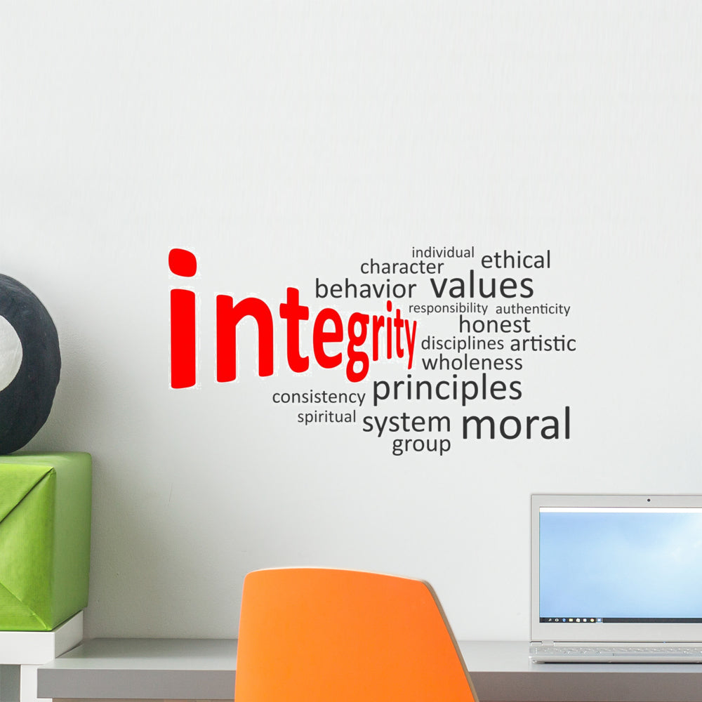 Integrity Word Cloud Wall Decal – Wallmonkeys
