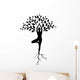 yoga tree pose silhouette Wall Decal