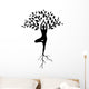 yoga tree pose silhouette Wall Decal