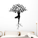 yoga tree pose silhouette Wall Decal