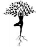 yoga tree pose silhouette Wall Decal