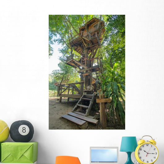 Beautiful tree house in Chiang Mai province, Thailand Wall Mural