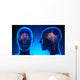 Female Limbic System Brain Anatomy - blue concept Wall Mural
