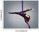 Beautiful dancer on aerial silk, aerial contortion, aerial ribbo Wall Mural