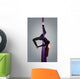 Beautiful dancer on aerial silk, aerial contortion, aerial ribbo Wall Mural