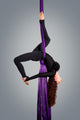 Beautiful dancer on aerial silk, aerial contortion, aerial ribbo Wall Mural