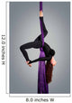 Beautiful dancer on aerial silk, aerial contortion, aerial ribbo Wall Mural