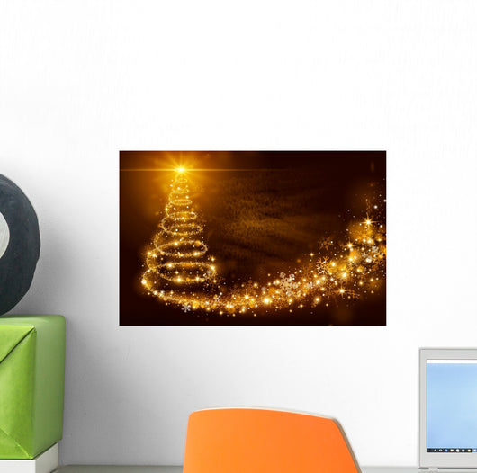 Christmas magic tree Wall Mural