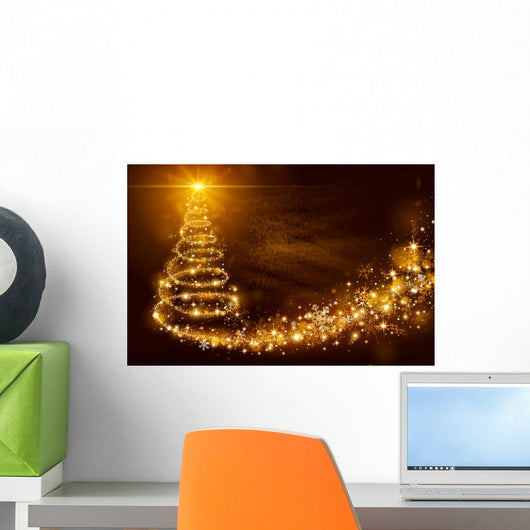 Christmas magic tree Wall Mural