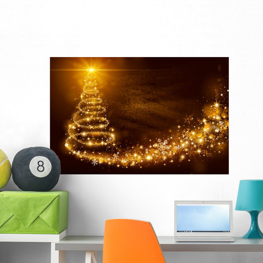 Christmas magic tree Wall Mural