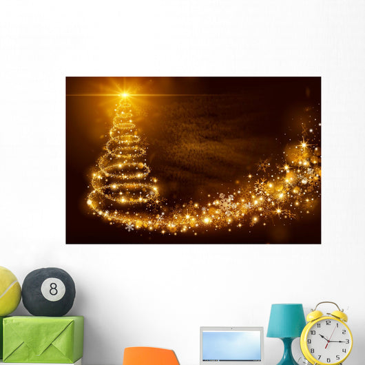 Christmas magic tree Wall Mural