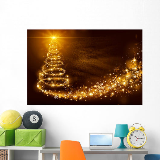 Christmas magic tree Wall Mural