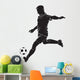 Football (soccer) player with ball Wall Decal