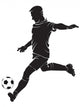 Football (soccer) player with ball Wall Decal