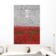 Red Coronation Flowers Wall Mural