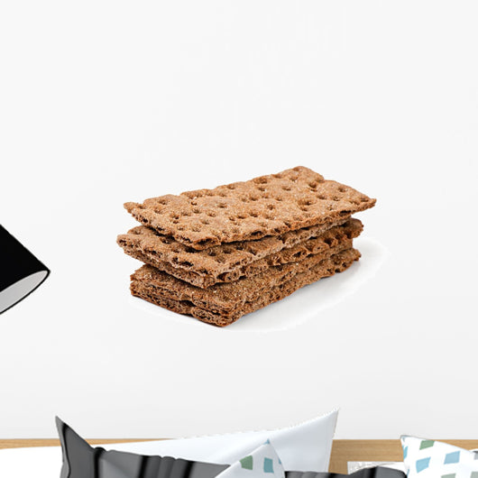 crispbread isolated on white background Wall Decal
