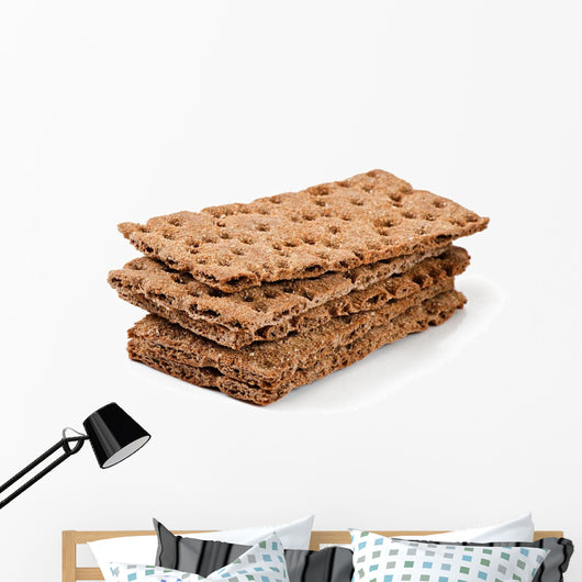 crispbread isolated on white background Wall Decal
