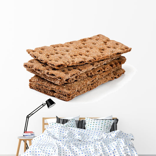 crispbread isolated on white background Wall Decal